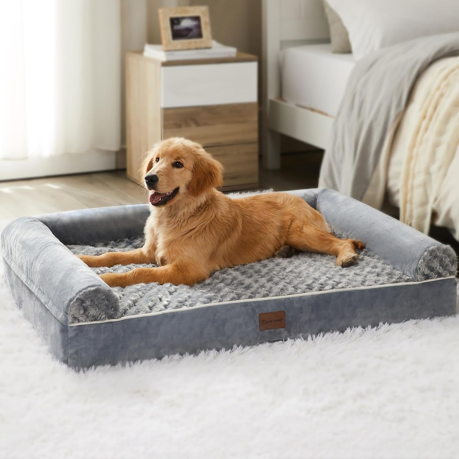 Dog Beds for Large Dogs, Orthopedic Dog Bed for Medium Large Dogs,Big Waterproof Couch Dog Pet Bed with Removable Washable Cover