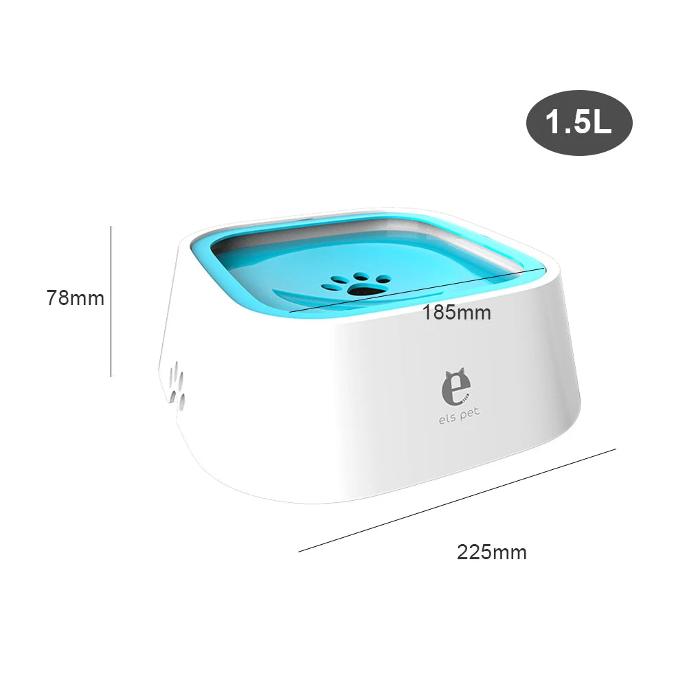 1.5L Dog ABS Plastic Drinking Water Floating Bowl Non-Wetting Mouth Cat Bowl without Spill Drinking Water Dispenser Dog Bowl