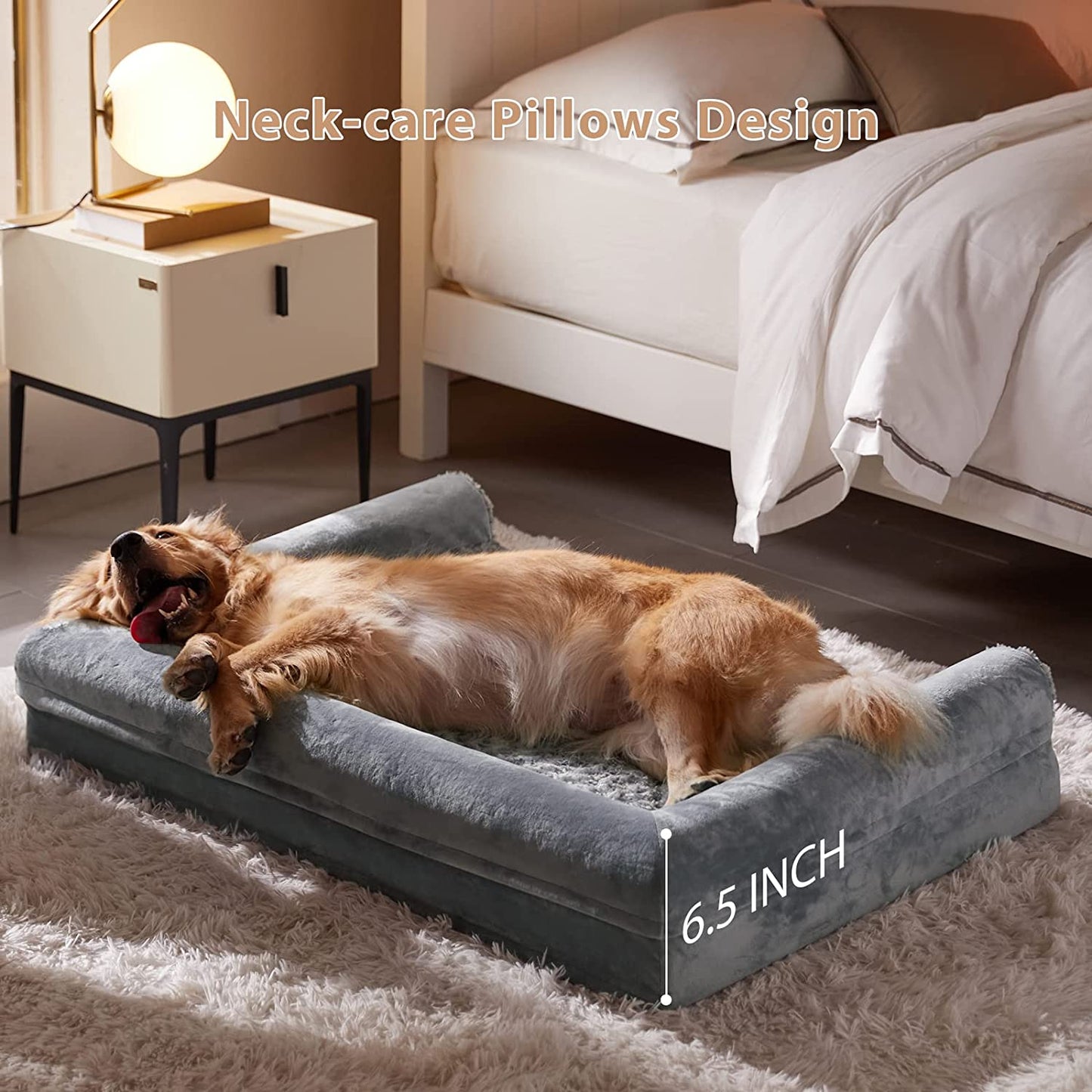 Dog Beds for Large Dogs, Orthopedic Dog Bed for Medium Large Dogs,Big Waterproof Couch Dog Pet Bed with Removable Washable Cover